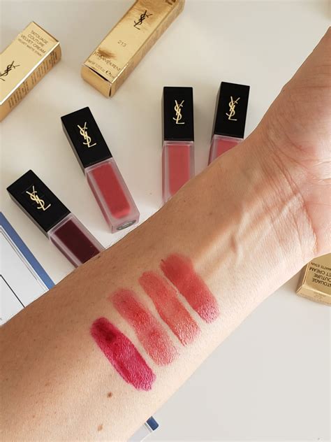 ysl tatouage couture velvet cream swatches